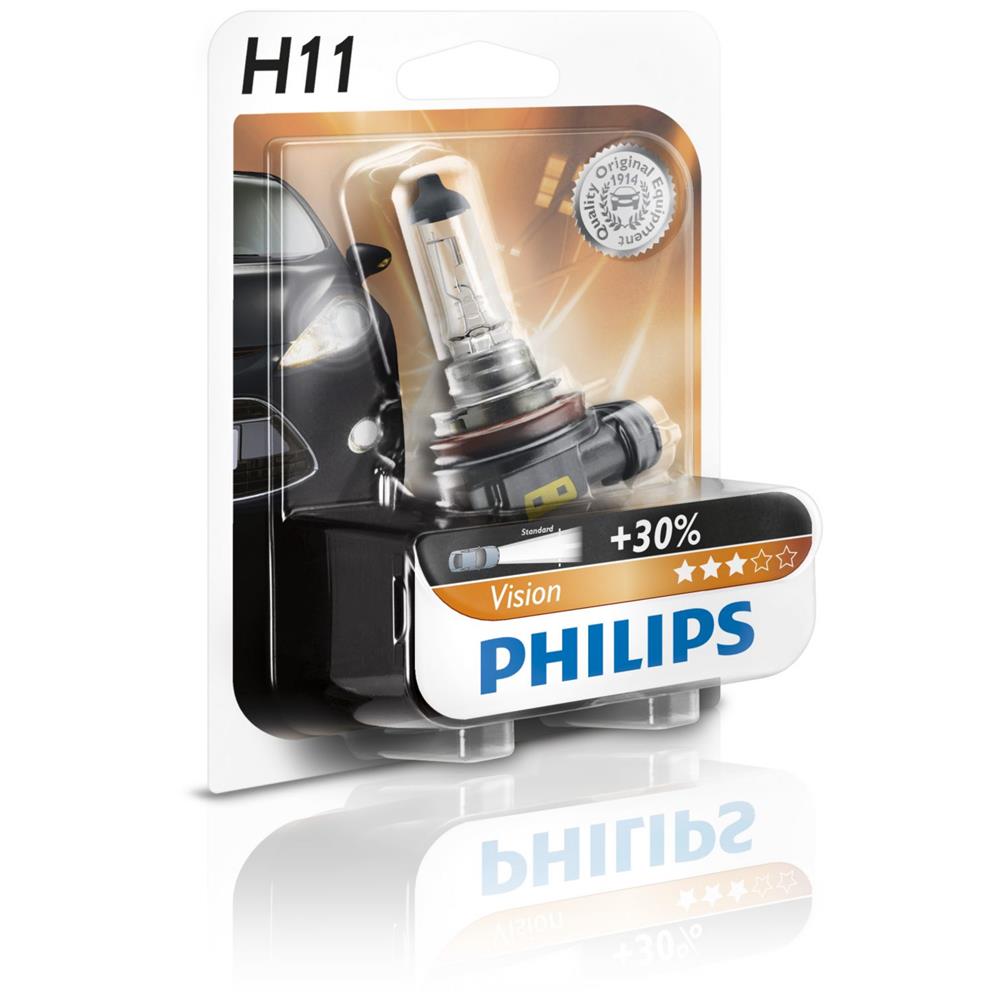 Sentiti al sicuro, guida con sicurezza. Il 30% in più di luce rispetto alle lampadine tradizionali. H11 12 V 55 W. - Foto 1